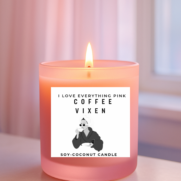 Coffee Vixen -10oz Luxury Soy-Coconut Candle-
Fragrance: Cappuccino Coffee