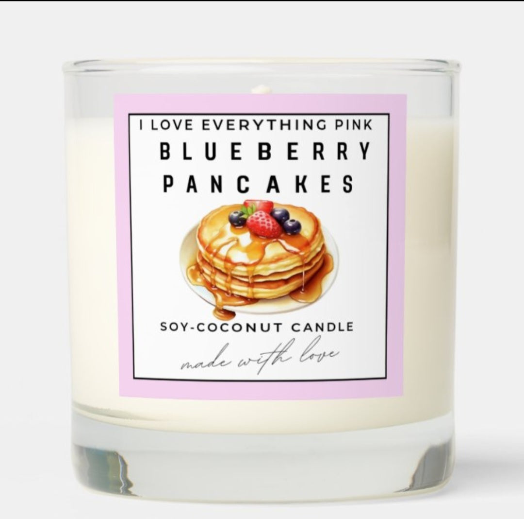 Blueberry Pancakes 7oz luxury soy-coconut candle: Fragrance
blueberry pancakes maple syrup and whipped vanilla cream