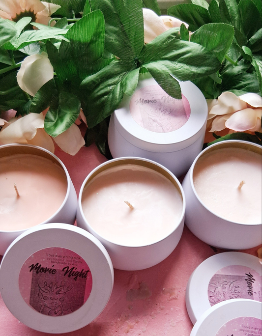 Movie night 8oz luxury candle two for $20