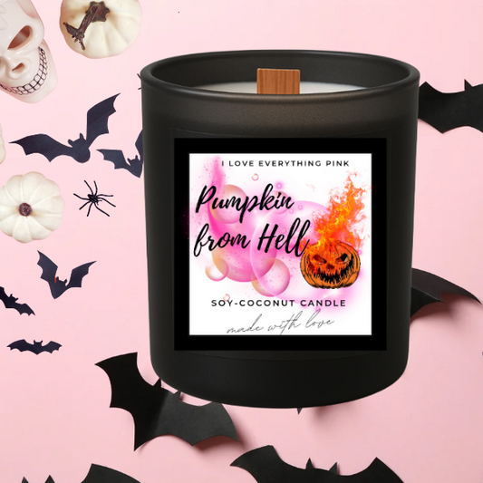 Pumpkin from hell 7oz Soy-Coconut candle 



Fragrance Notes:
Top: Pumpkin, Nutmeg
Middle: Cinnamon, Clove
Base: Brown Sugar, Vanilla Cream