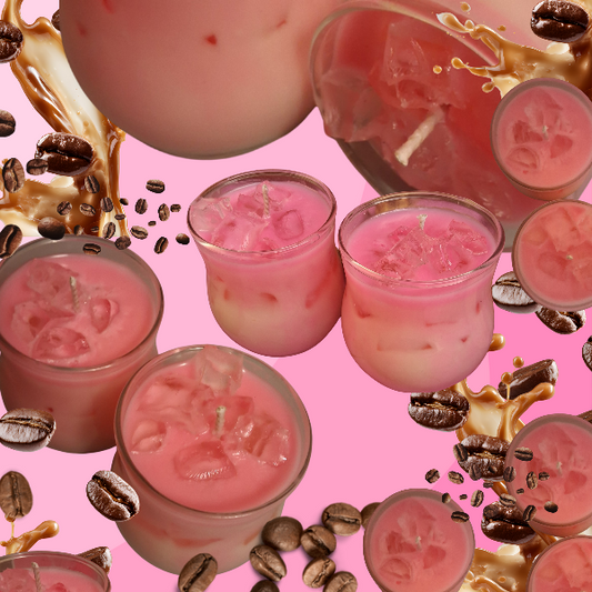 Mini Ice Pink Pumpkin Coffee Candle