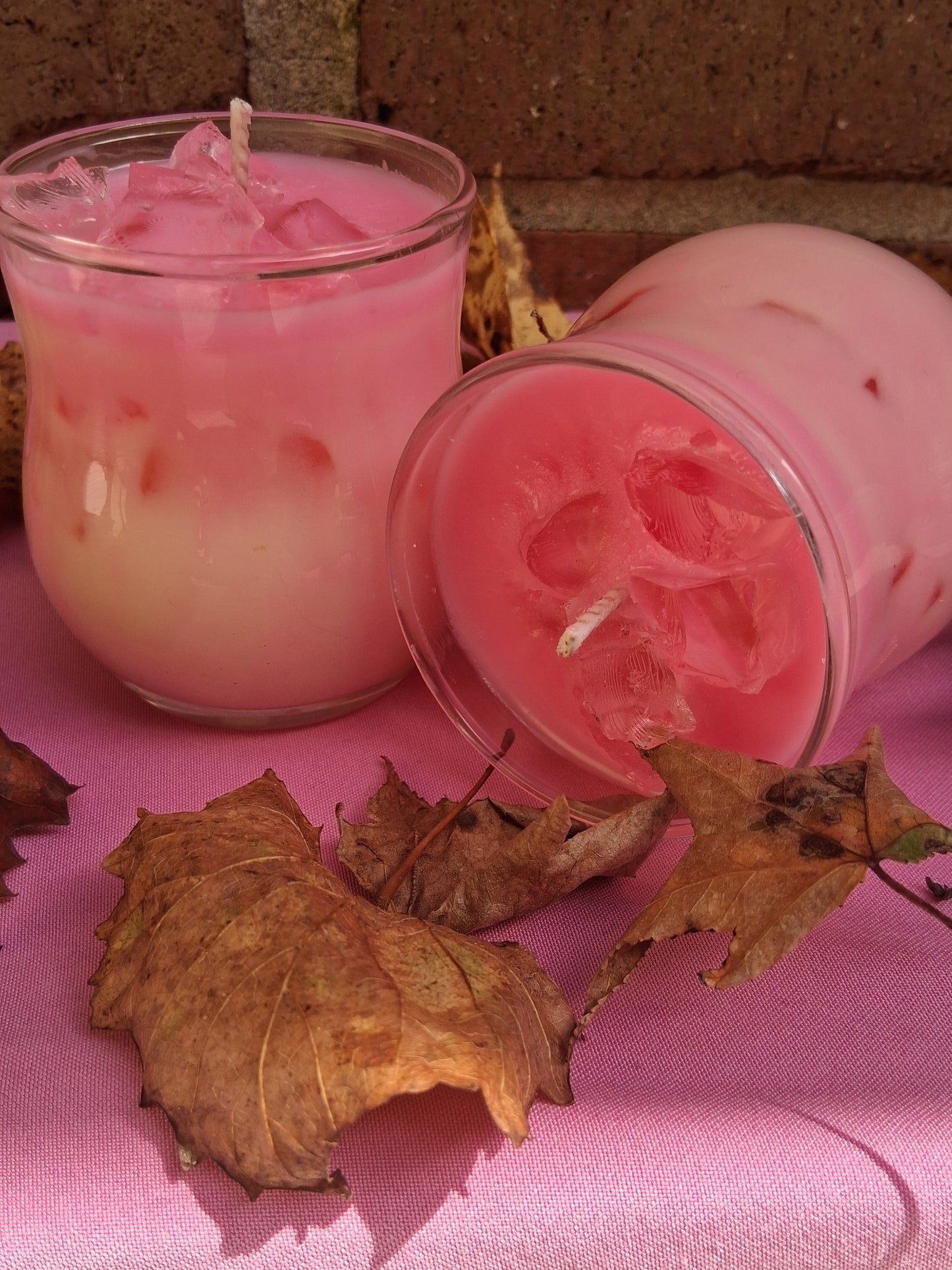 Mini Ice Pink Pumpkin Coffee Candle