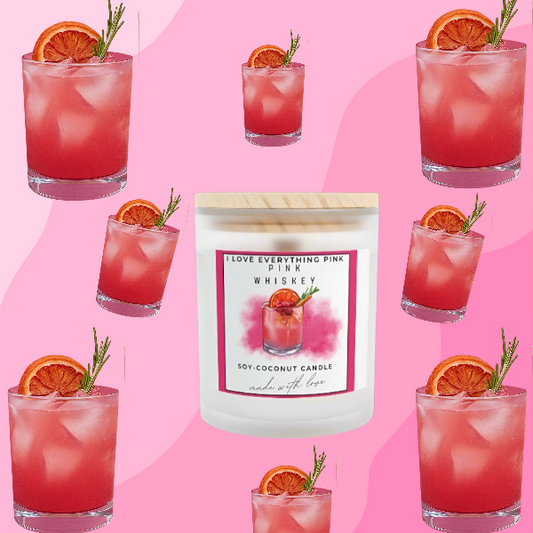 Pink Whiskey  Candle