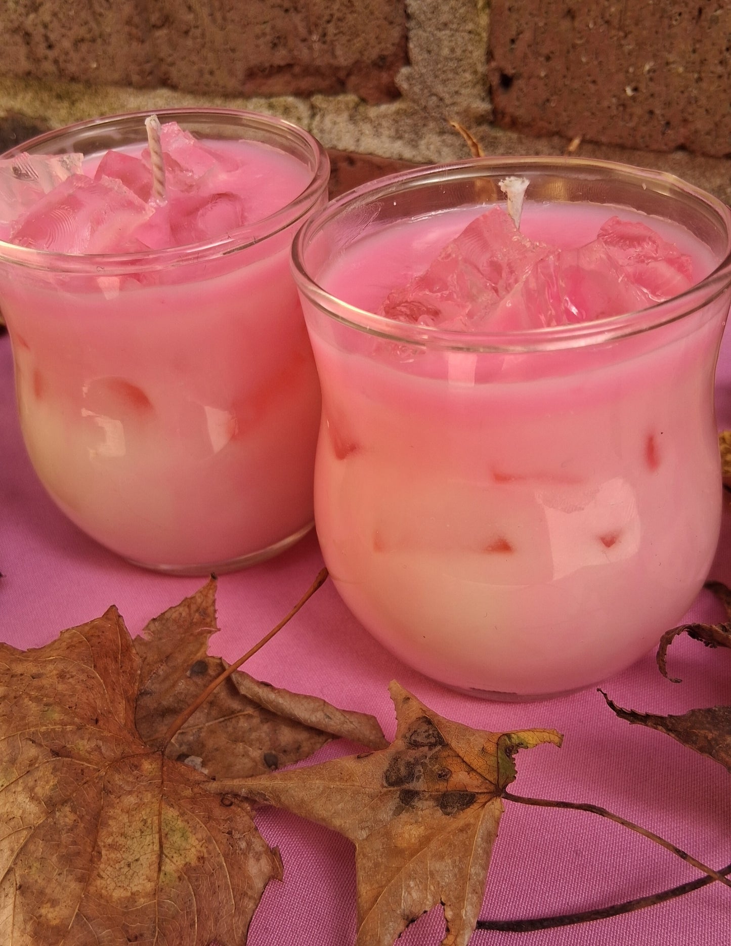 Mini Ice Pink Pumpkin Coffee Candle
