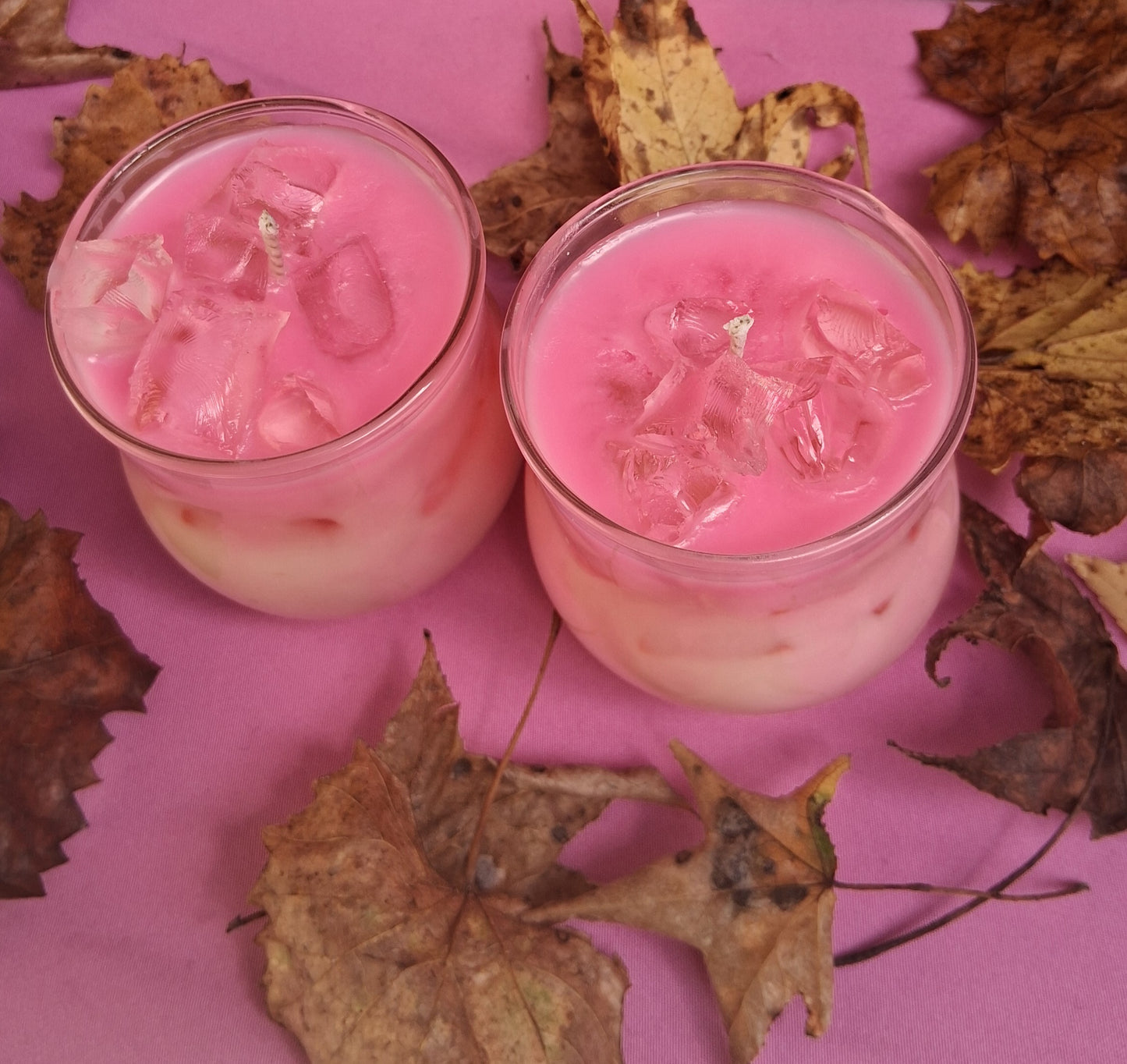 Mini Ice Pink Pumpkin Coffee Candle